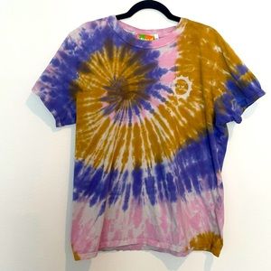 Big Bud Press T-Shirt w/ pink, yellow, and purple tie dye! 💛💓💜